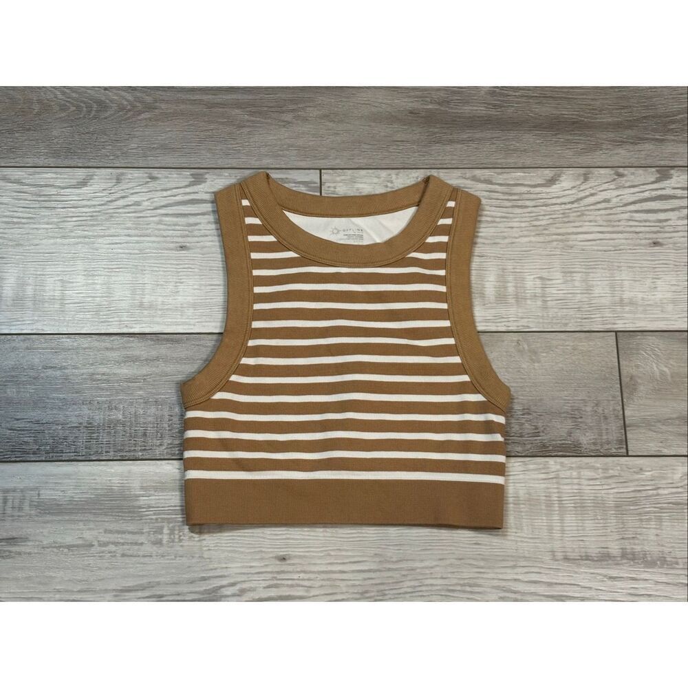 Offline by Aerie Seamless Striped Cropped Tank/Bra Size S